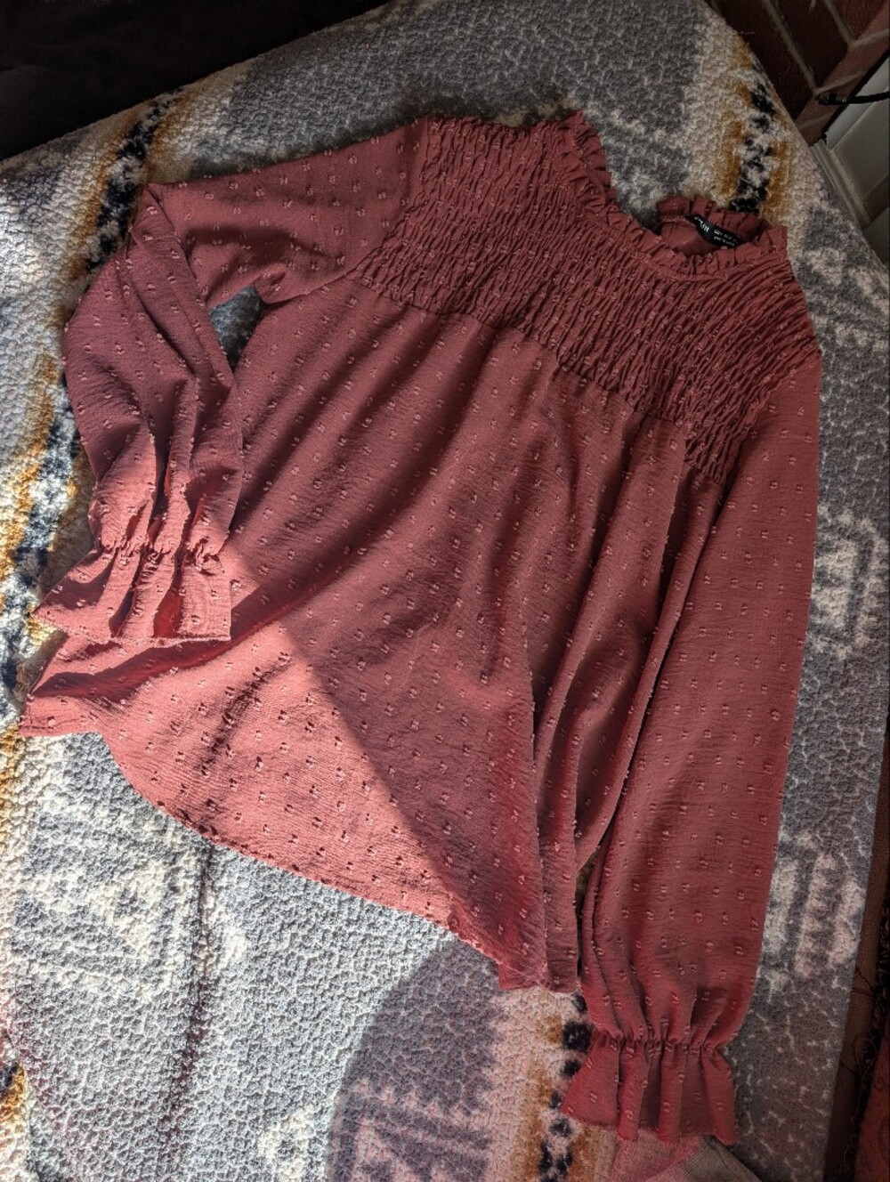 Textured Pink Blouse